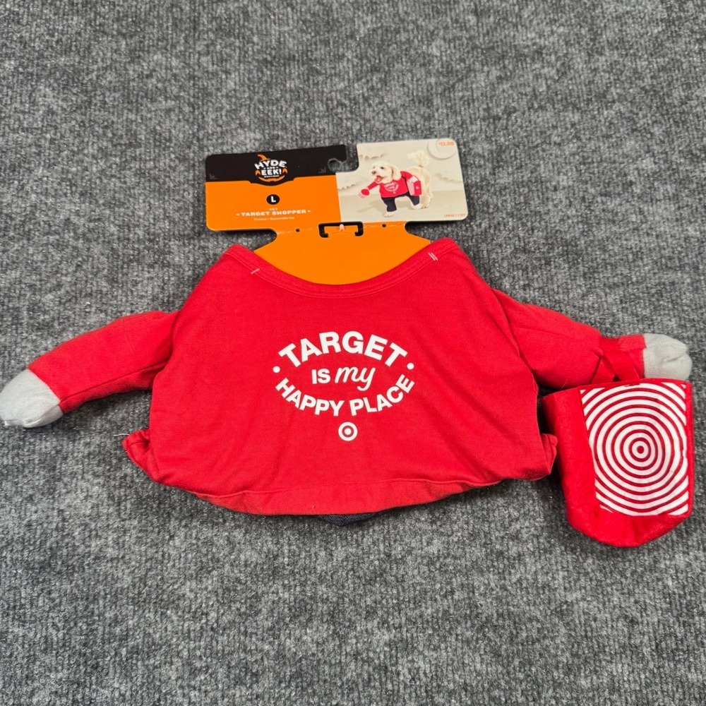 Hyde & EEK Boutique Target Shopper Dog Costume Red Sz Large Brand New